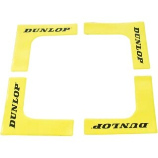 Dunlop Markierungslinien Ecken gelb - Set mit 8 Stück
