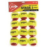 Dunlop Methodikbälle Stage 3 gelb/rot 12er Beutel