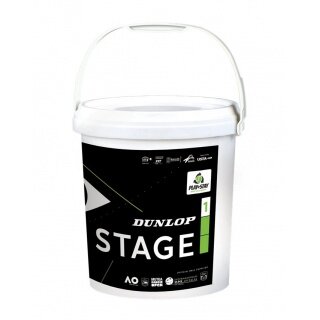 Dunlop Methodikbälle Stage 1 (grüner Punkt) gelb 60er im Eimer