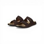 ECCO Sandale Cozmo Flat (Nubukleder, flexible Sohle) dunkelbraun Herren