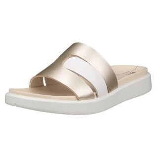 ECCO Sandale Flowt Slide (Premium-Leder) gold Damen