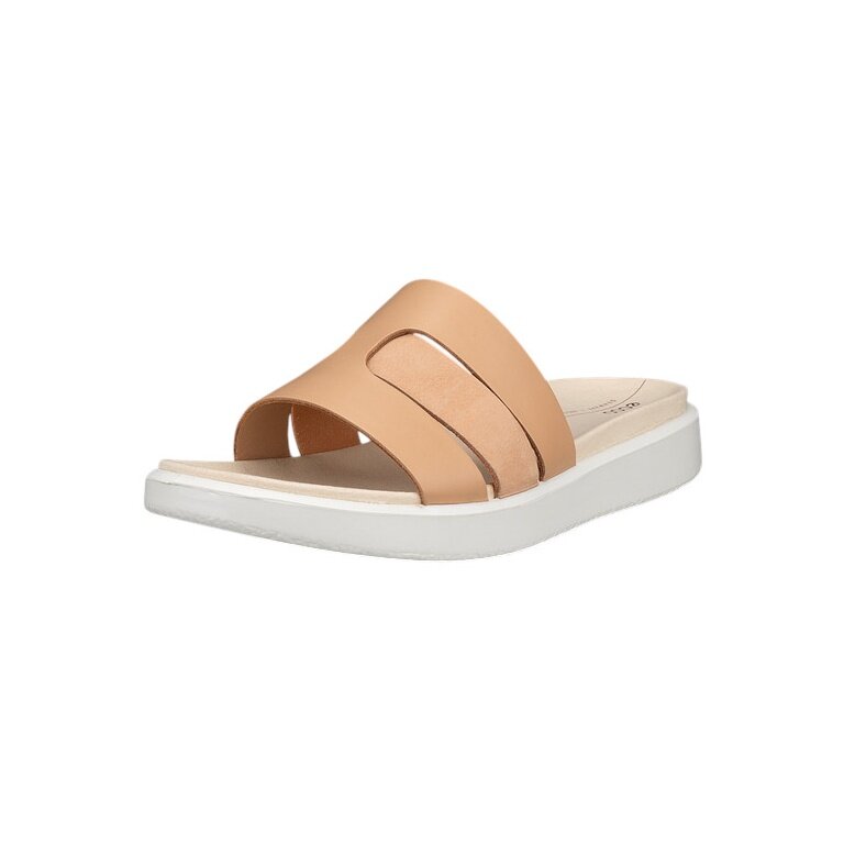 ECCO Sandale Flowt Slide (Premium-Leder) beige Damen