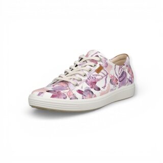 ECCO Sneaker Soft 7 (Vollnarbenleder) weiss/bunt Damen