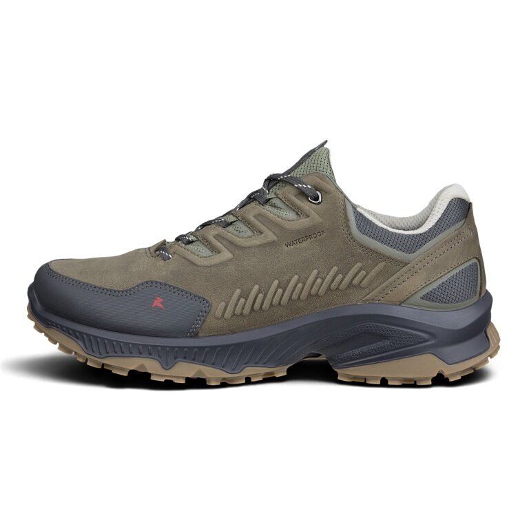 ECCO Wanderschuhe Receptor XP WP (Nubuckleder, wasserdicht) olivgrün/grau Herren