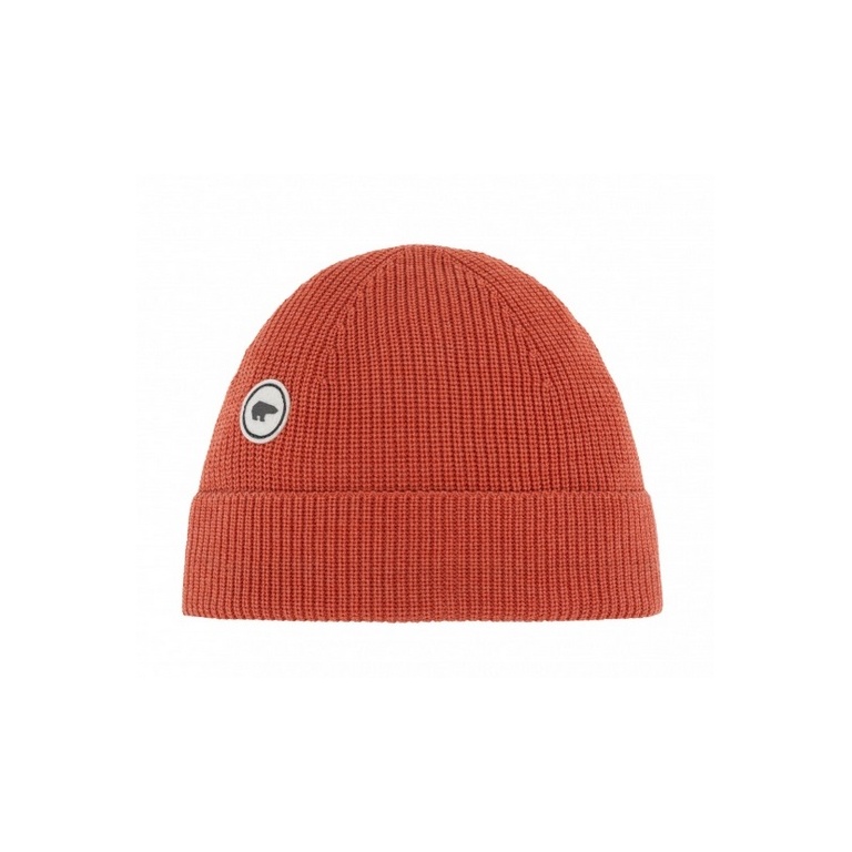 Eisbär Mütze (Beanie) Mino - Merinowolle - rot