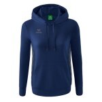Erima Kapuzenpullover Essential Team (weiche Baumwolle, Rippbündchen) navyblau/grau Damen