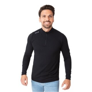 Erima Sport-Langarmschirt Rolli Half-Zip (weiches Stretchmaterial) schwarz Herren