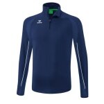 Erima Sport-Langarmshirt Liga Star Trainingstop (strapazierfähig Funktionsmaterial, Stehkragen) navyblau/weiss Herren