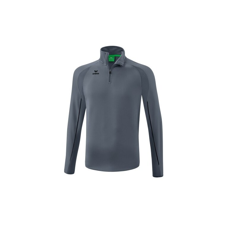 Erima Sport-Langarmshirt Liga Star Trainingstop (strapazierfähig Funktionsmaterial, Stehkragen) grau/schwarz Herren