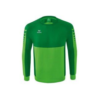 Erima Sport-Langarmshirt Six Wings Sweatshirt (Baumwollmix, funktionell) grün/smaragd Jungen