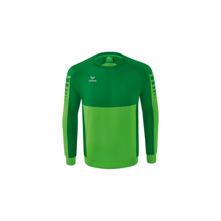 Erima Sport-Langarmshirt Six Wings Sweatshirt (Baumwollmix, funktionell) grün/smaragd Jungen