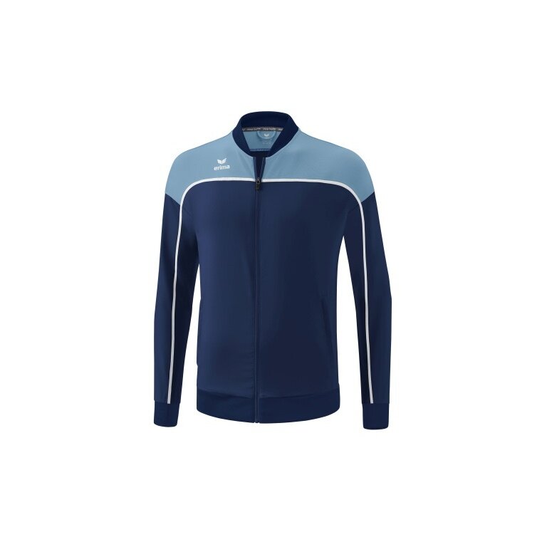 Erima Präsentationsjacke Change (100% rec. Polyester, elastisches Funktionsmaterial) navyblau/weiss Jungen
