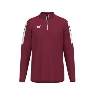 Erima Sport-Langarmshirt Intro Training Top (Half-Zip ,strapazierfähig Funktionsmaterial) bordeauxrot Jungen