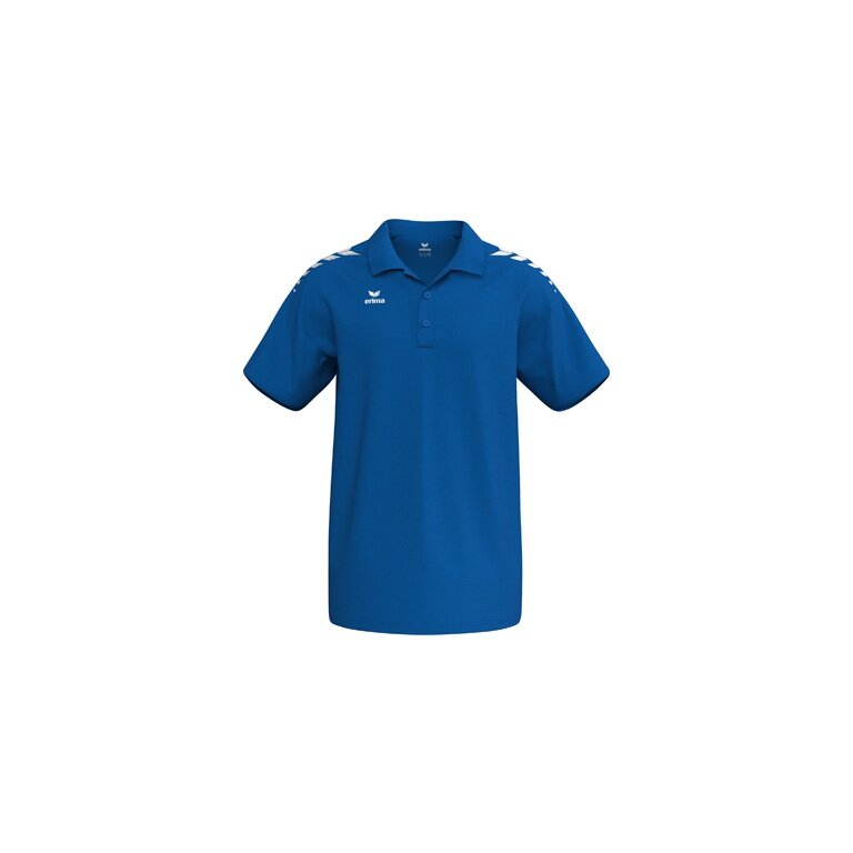 Erima Sport-Polo CMPT Wings (Baumwolle-Mischung, bequeme Passform) royalblau/weiss Herren