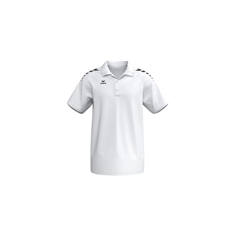 Erima Sport-Polo CMPT Wings (Baumwolle-Mischung, bequeme Passform) weiss/schwarz Herren