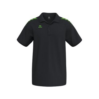 Erima Sport-Polo CMPT Wings (Baumwolle-Mischung, bequeme Passform) schwarz/grün Herren