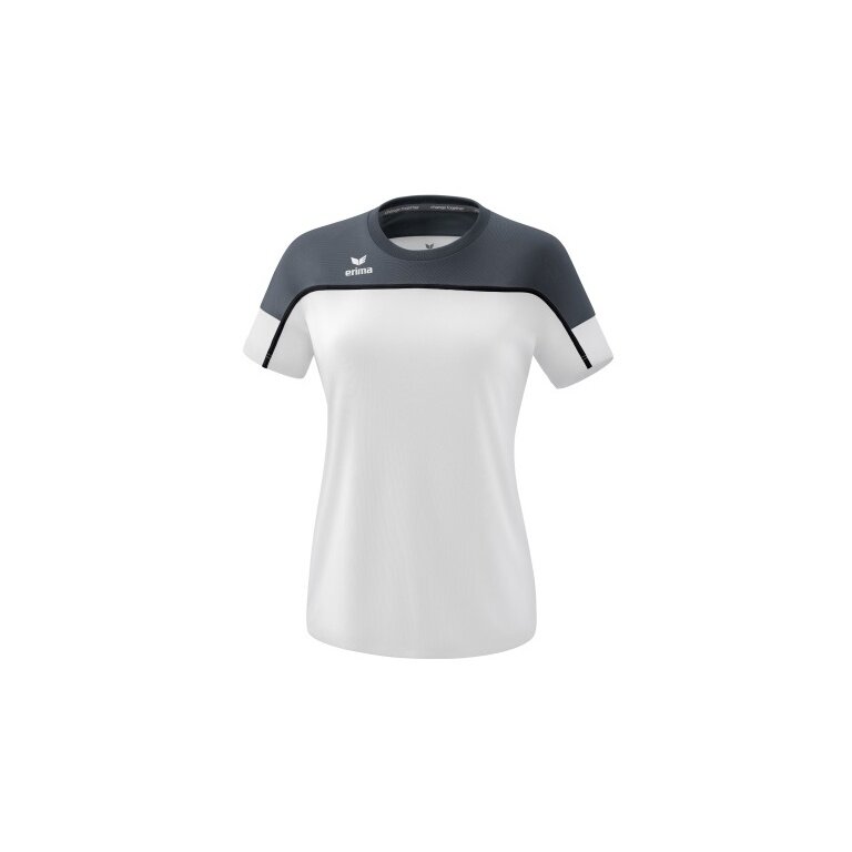 Erima Sport-Shirt Change (100% rec. Polyester, leicht, schnelltrocknend) weiss/dunkelgrau Damen