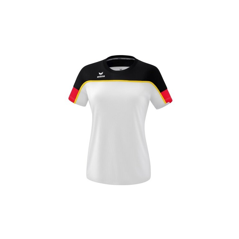 Erima Sport-Shirt Change (100% rec. Polyester, leicht, schnelltrocknend) weiss/schwarz/rot Damen
