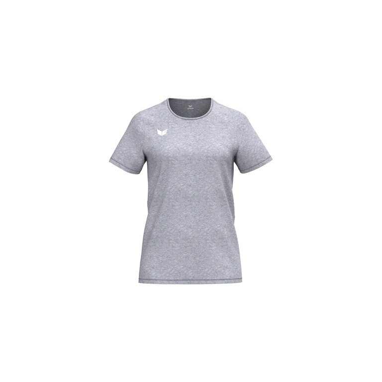 Erima Sport-Shirt Intro Function (100% rec. Polyester, leicht, schnelltrocknend) melangegrau Damen