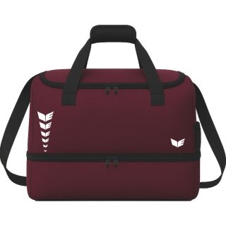 Erima Sporttasche Intro mit Bodenfach (Größe L - 81 Liter) bordeauxrot 60x33x41cm