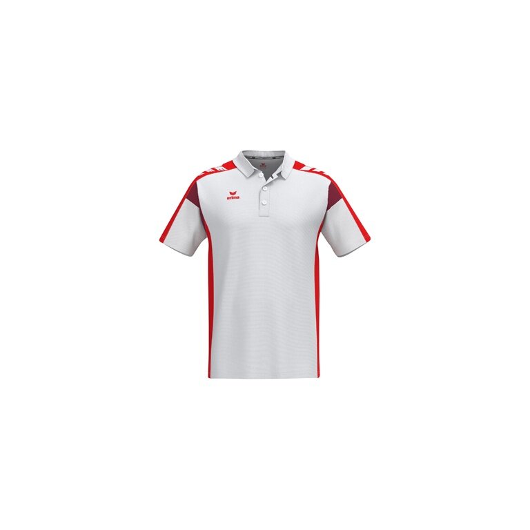 Erima Tennis-Polo Celebrate 125 Function (100% rec. Polyester, schnelltrocknend) weiss/rot Herren