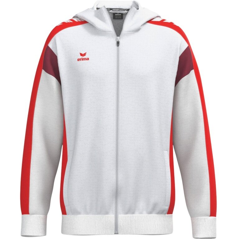 Erima Trainingsjacke Celebrate 125 mit Kapuze (atmungsaktiv, 100% Polyester) weiss/rot Herren