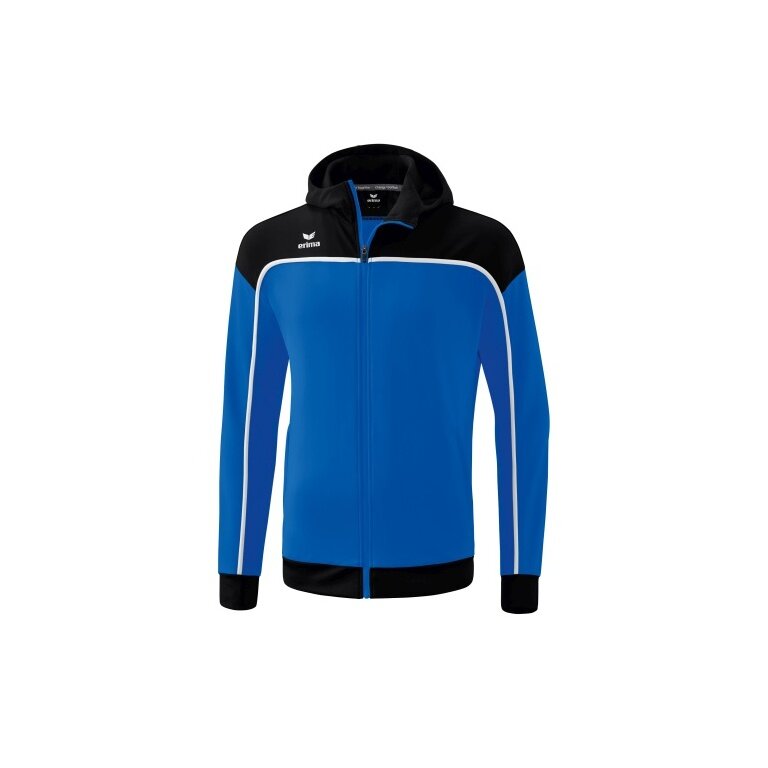 Erima Trainingsjacke Change mit Kapuze (rec. Polyester, strapazierfähig,Reißverschlusstaschen) blau/schwarz Herren