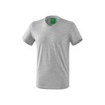 Erima Sport-Tshirt Basic Style (100% Baumwolle, V-Ausschnitt) grau Herren