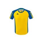 Erima Sport-Tshirt Six Wings Trikot (100% Polyester, strapazierfähig) gelb/royalblau Herren