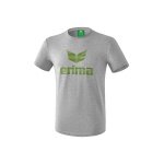 Erima Freizeit-Tshirt Essential - weiches Baumwolle - hellgrau/lime Herren