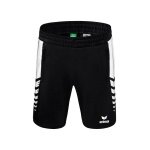 Erima Sporthose Short Six Wings Worker (100% Polyester) kurz schwarz/weiss Herren