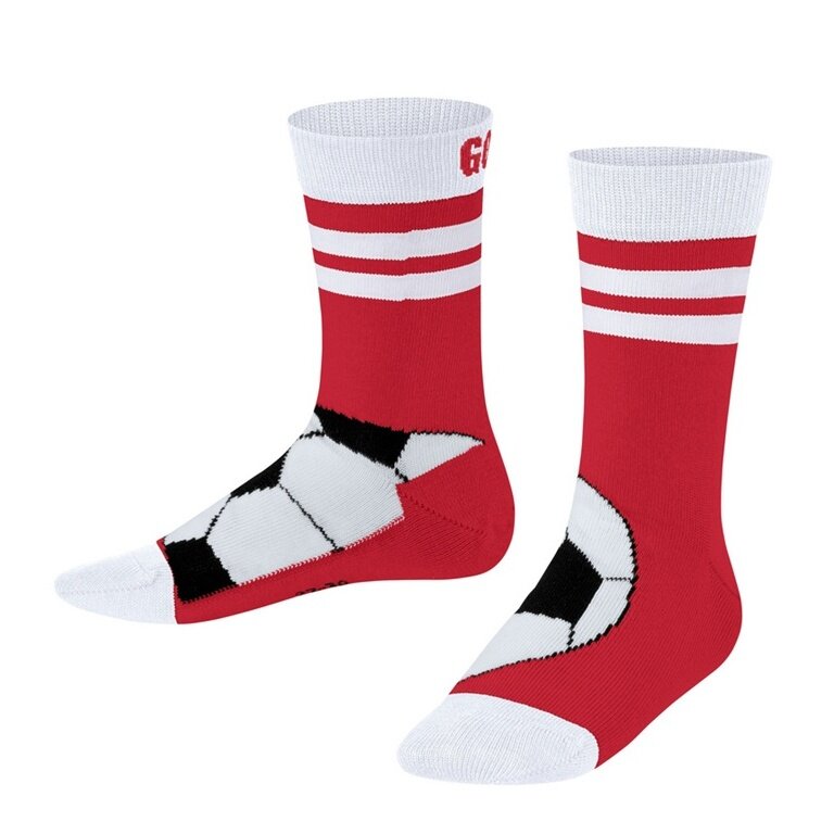 Falke Tagessocke Active Soccer (Fußball-Motiv, optimale tragekomfort) rot/weiss Kinder - 1 Paar
