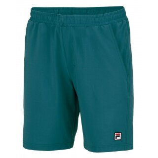 Fila Tennishose Short Santana (4-Wege-Stretch, atmungsaktiv) kurz blaugrün Herren