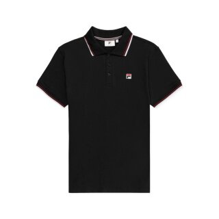 Fila Freizeit-Pol Biella Regular Tipped (Baumwolle) schwarz Herren