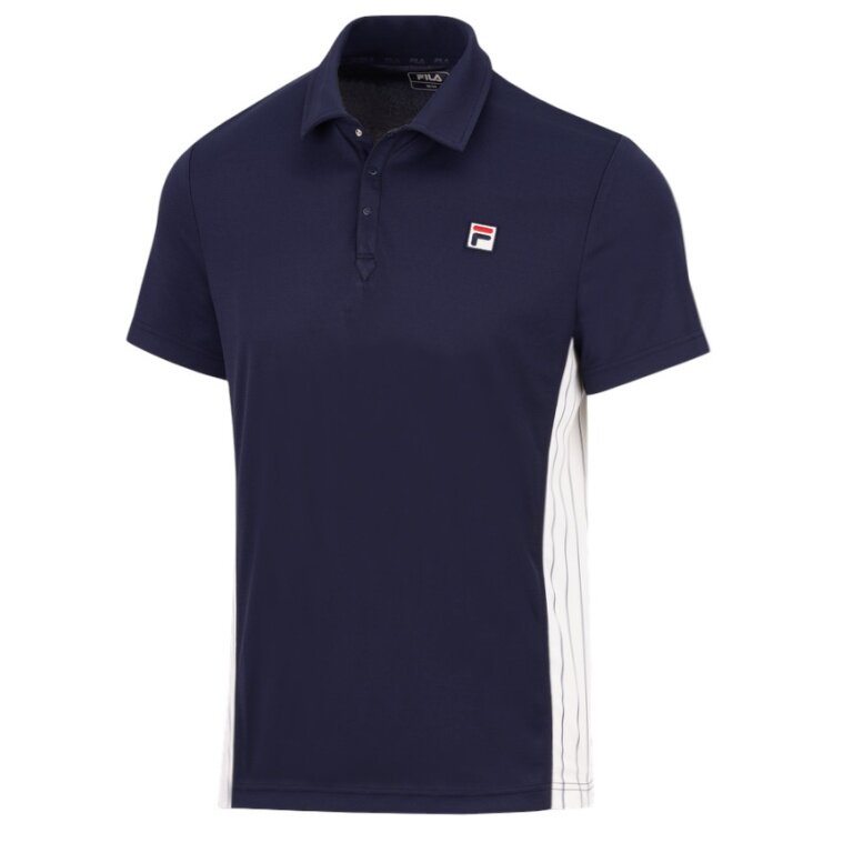 Fila Tennis-Polo Piero navyblau/weiss Herren