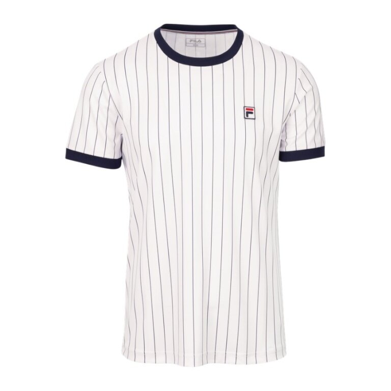 Fila Tennis-Tshirt BB1 Stripes (rec. Polyester) weiss/navyblau Herren