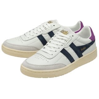 Gola Sneaker Falcon Leder weiss/navyblau/violett Damen