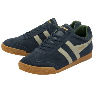 Gola Sneaker Harrier Suede-Leder navyblau/hellgrau/grün Herren