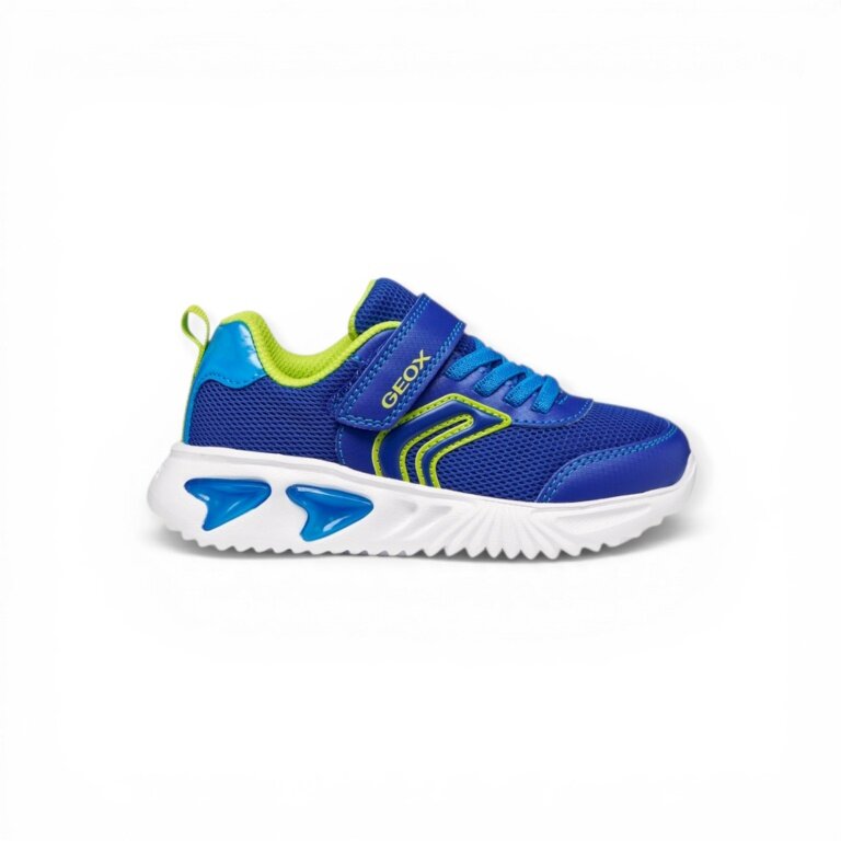Geox Sneaker Assister blau/lime Kleinkinder Jungen