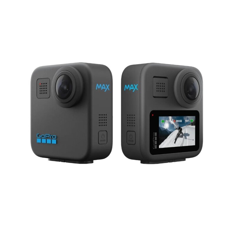 GoPro Kamera MAX 2025 - 3 Kameras in einer, 360°-Funktion, wasserdichtes Design - schwarz