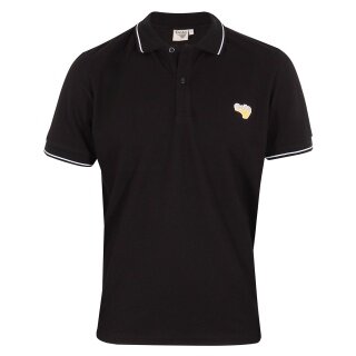 Gola Freizeit-Polo Logo Print (100% Baumwolle) schwarz Herren