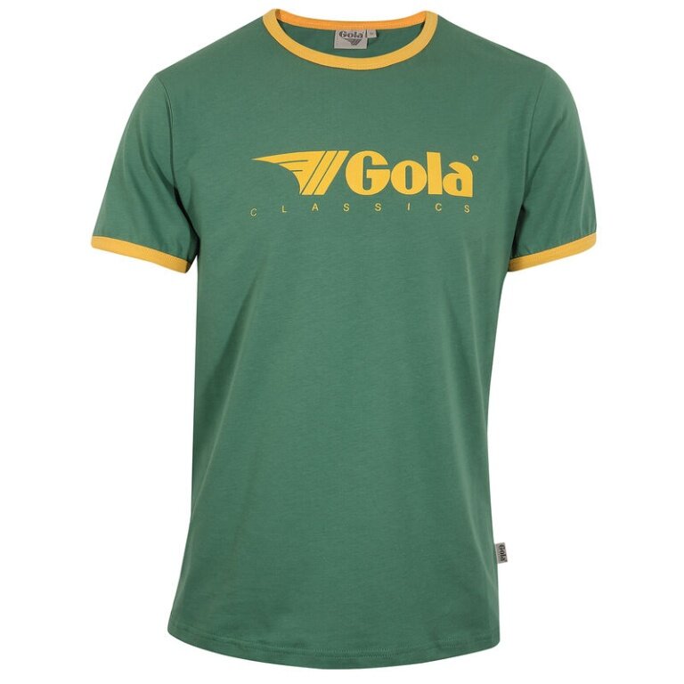 Gola Freizeit-Tshirt Logo Classics Print Ringer (Baumwolle) grün Herren