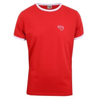Gola Freizeit-Tshirt Logo Taped Ringer (100% Baumwolle) rot Herren