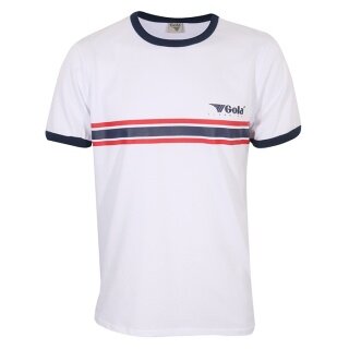 Gola Freizeit-Tshirt Stripe Logo (100% Baumwolle) weiss Herren