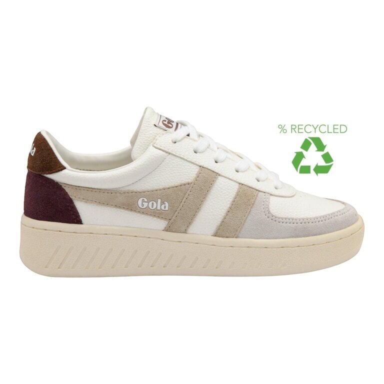 Gola Sneaker Grandslam Trident 2026 weiss/beige/dunkelbraun Damen