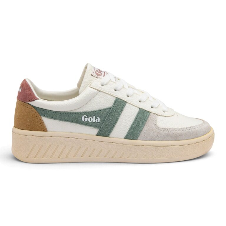 Gola Sneaker Grandslam Trident 2026 weiss/grün/braunrose Damen