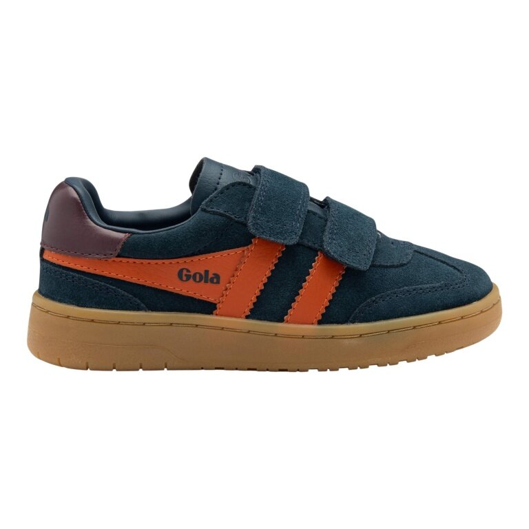 Gola Sneaker Viper 2026 (Wildleder, Klettverschluss) navyblau/orange Kinder