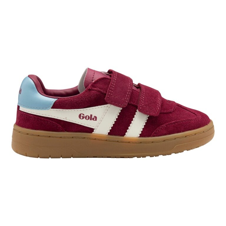 Gola Sneaker Viper 2026 (Wildleder, Klettverschluss) burgundrot/blau Kinder