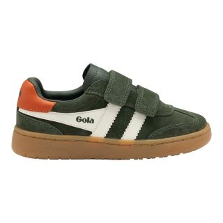 Gola Sneaker Viper 2026 (Wildleder, Klettverschluss) khakigrün/orange Kinder