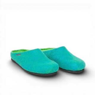 Gottstein Hausschuhe Magicfelt 709 (100% Wolle) türkisblau (Größe 36-42)